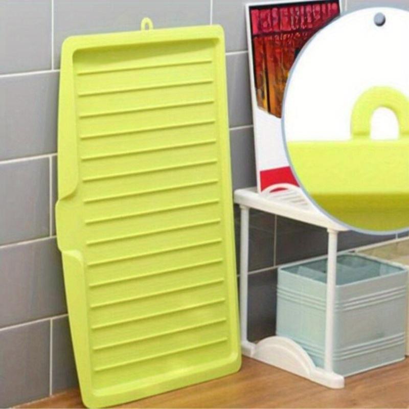 1pc Multi-Functional Large Kitchen Drainage Tray - Rectangular Fruit and Vegetable Plastic Drainage Plate - Kitchen Utensil Drying Rack