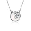 Set Heart Moon Pendant Necklace, Female Star Moon Light Luxury Niche Premium Earrings Earrings