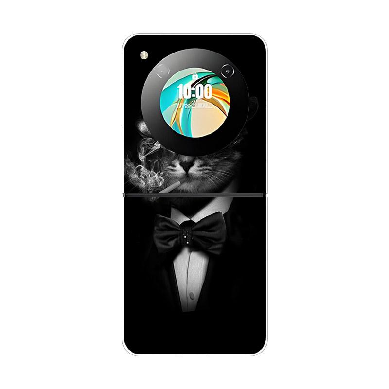 Чехол для ZTE Nubia Flip NX724J Модный Расписной Прозрачный Жесткий ПК Складной Для ZTE Libero Flip 5G A304ZT Прозрачная Крышка Телефона Funda