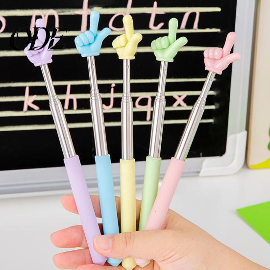 Durable Presentation Aid Telescopic Teachers Pointer Extendable Finger Stick Handheld Guiding Portable Tool Wand for School Office Classroom Teaching