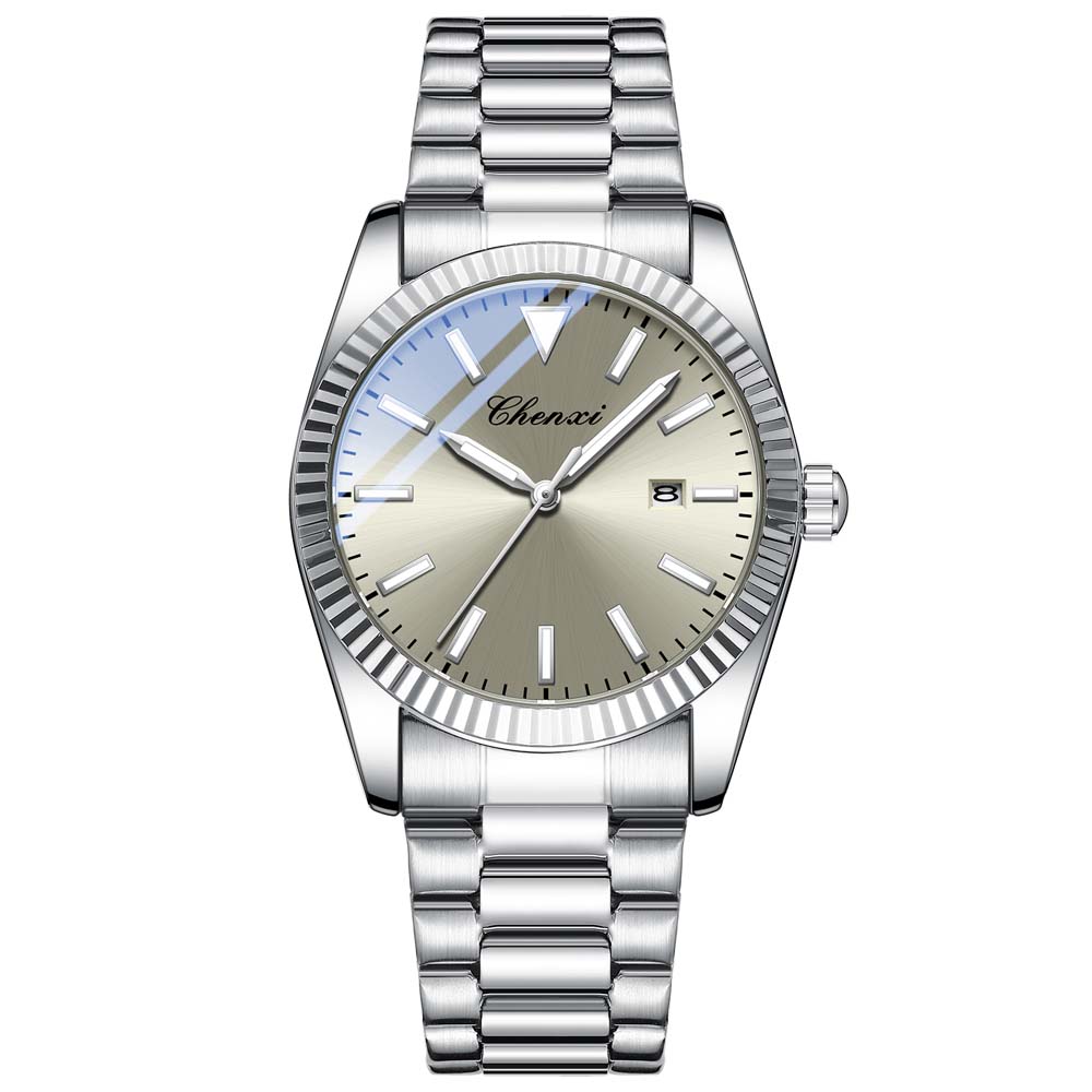CHENXI Men's Quartz Watch Date Stainless Steel Strap Waterproof Business Casual watches Man Clock Male Gifts