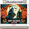Party Backdrop Halloween Flat Banners Spooky Grim Reaper Haunted House Pumpkins Event Photo Background Front Door Decor
