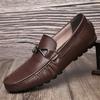 High Quality Men's Classic Black Comfortable Soft Sole Two-layer Cowhide Bean Shoes Fashionable New Men's Breathable Loafers