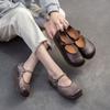 Fashion GKTINOO 2025 Spring New Soft Soled Genuine Leather Retro Flat Shoes Comfortable Lightweight Commuting Women's Shoes