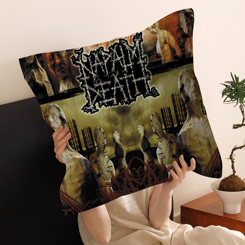 Heavy Rock Band-Napalms-Deaths Pillow Gifts Home Office Furnishings Bedroom Sofa Car Cushion Cover case 45x45cm