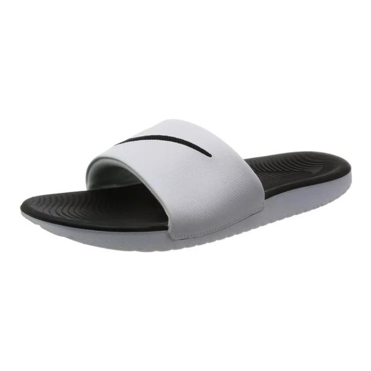 Nike Kawa Slide Grade School 'White Black' (Unisex) White / Black Kids' Home Slippers 819352 100