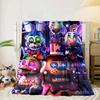 Fnaf Character Collage Blanket Flannel Blanket for bed, sofa, Camping, Hiking, Picnic Essentials, gift for family Fan gifts