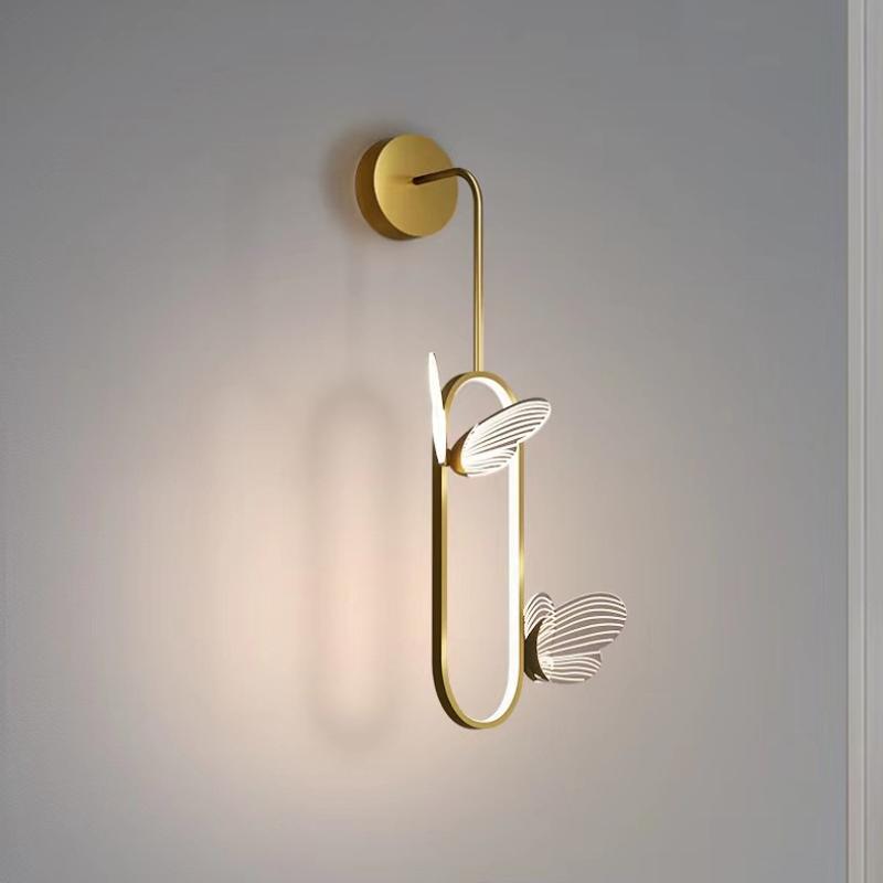 Светодиодный Современный Диван Настенный Светильник Бабочка Декор Прикроватные Лампы Для Дома Холл Кухня Гостиная Скандинавское Внутреннее Освещение Свет