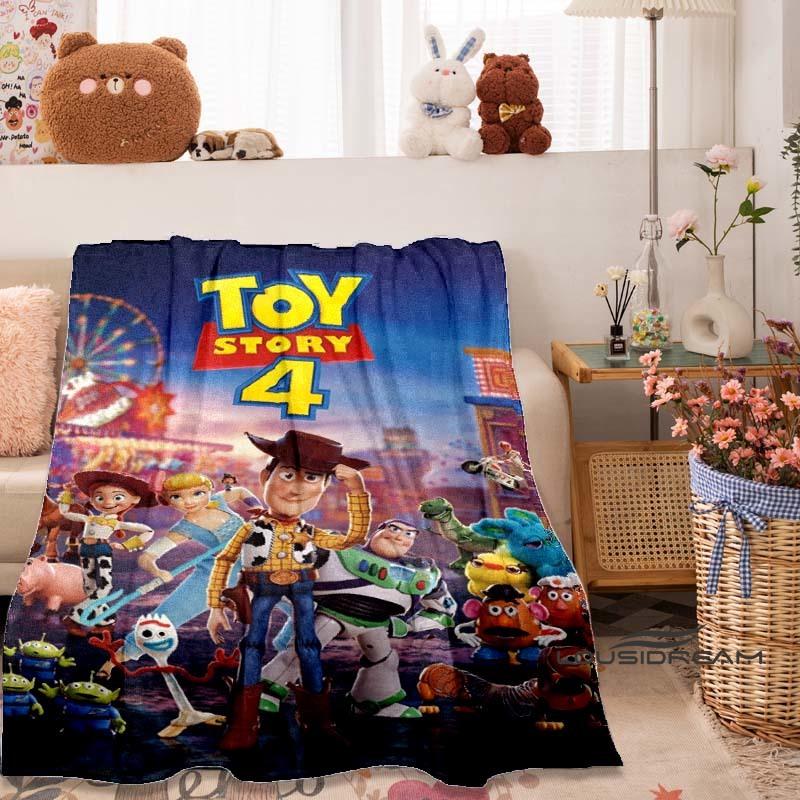 3D Printed Toy Story Cartoon Warm Soft Fluffy Blanket Suitable for Children and Adults, Sofa Bed Blanket Cover, Travel Gi