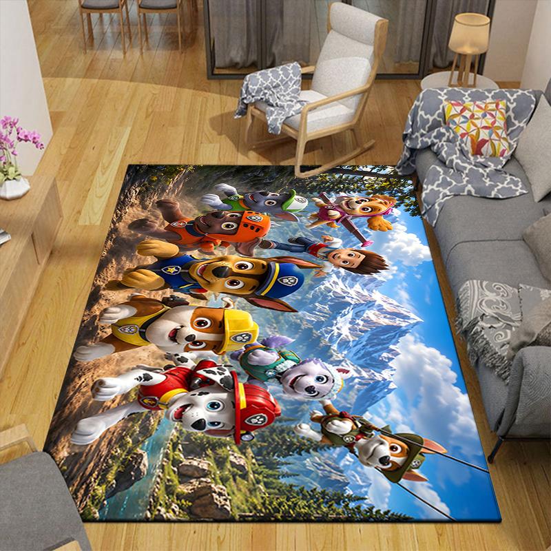 1Pc Paw Patrol Christmas Spirit Rug Office Carpet Indoor Outdoor Doormat Nonslip Soft And Comfortable Living Room Christmas Halloween Gift D91879