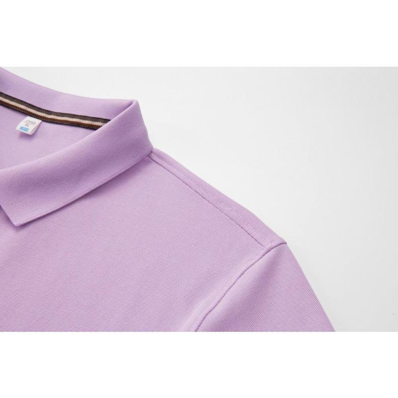 Летняя мужская и женская футболка с коротким рукавом и лацканом, однотонная, YG-688