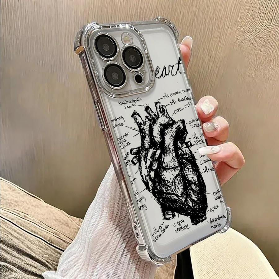 Чехол для телефона Funda Case для Apple iPhone 17 Pro Max 15 16 17 XS XR 14 12 Plus 11 Air 13 Этот рисунок - мое сердце