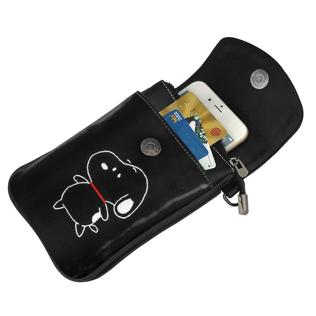 [MINIER] Чехол-кошелек для смартфона Snoopy, натуральная кожа, для женщин и мужчин. Этот тонкий, легкий и популярный мини-кошелек можно носить через плечо.