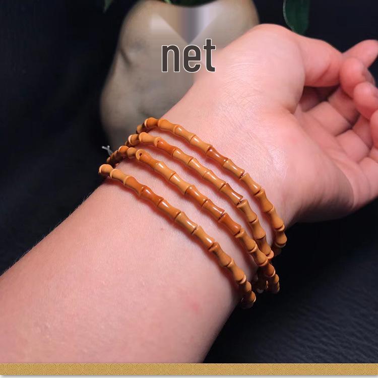 Чётки из оливковой косточки и бамбука со 108 бусинами и разделителем «Принц»