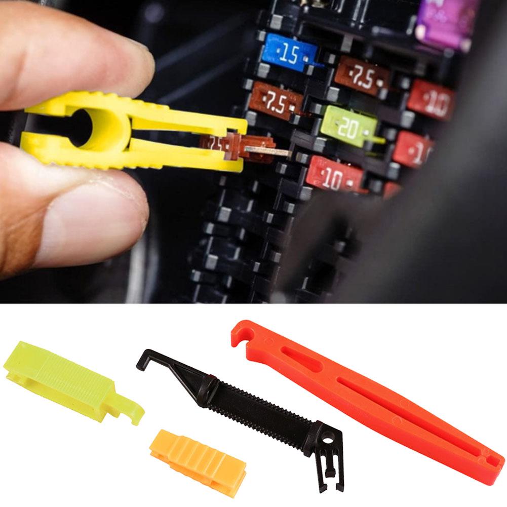 4Pcs Automobile Fuse Clip Car Fuse Extractor Fuse Remover Auto Fuse Plier For Car Fuse Holder Fuse Box Disassembly Tool