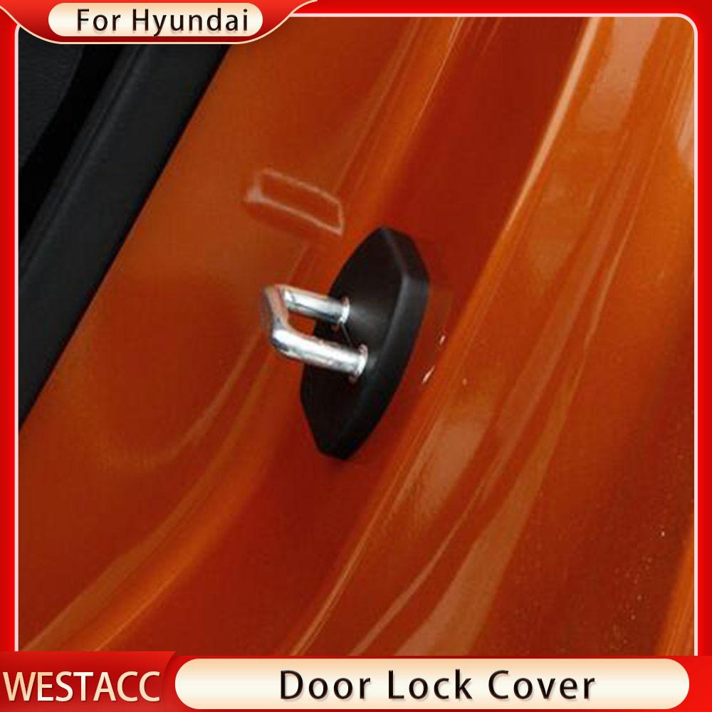 4 шт./компл. ABS автомобильный дверной замок защитная наклейка для Hyundai Tucson Sonata Creta Ix25 Kona Solaris 2016-