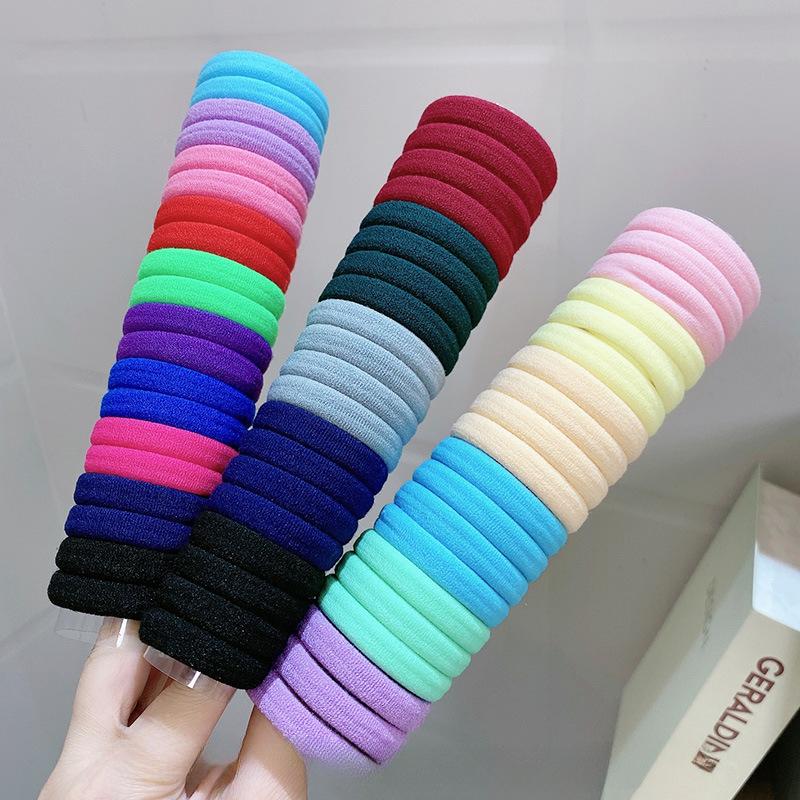 20 шт. простых корейских резинок для волос в стиле инс, женские эластичные резинки для волос, высокоэластичные, прочные, толстые, бесшовные резинки для волос