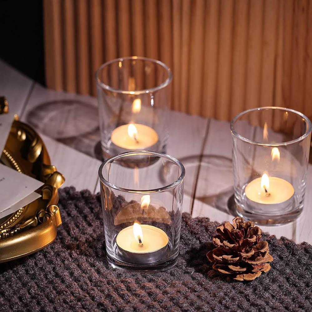 Подсвечники для votive свечей - Прозрачные стеклянные подсвечники для чайных свечей оптом для свадебных композиций/Домашнего декора стола/Предложения руки и сердца и домашнего декора