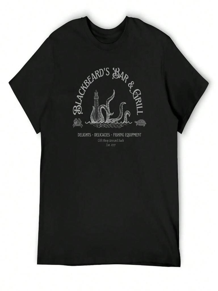 Blackbeard's Bar & Grill T-Shirt Personalized T-Shirt T-Shirts Oversize Vintage Clothes T-Shirt unisex