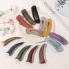 Korean Frosted Large Barrettes For Women Girl Hair Accesories Fashion Color Solid Acrylic Hairpins Toothed Non-slip BB Hair Clips