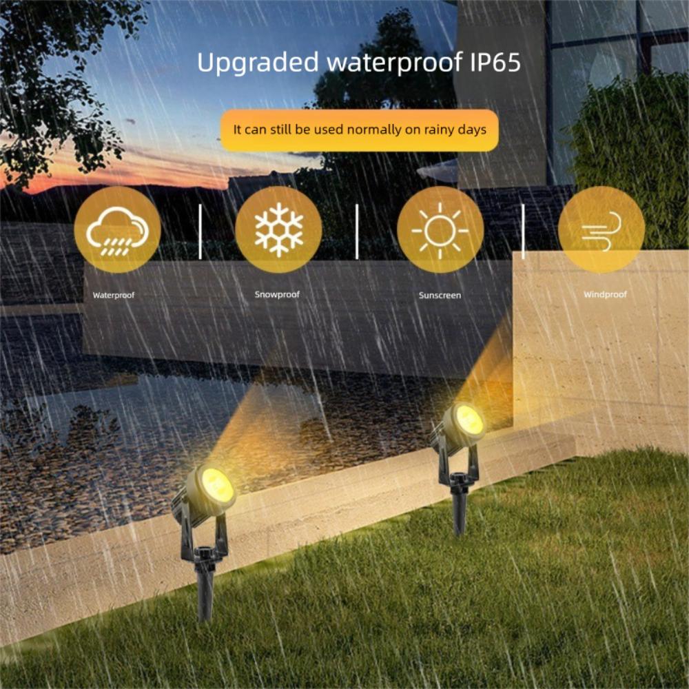Solar Powered Solar Landscape Lights 4 In 1 Garden Lawn Lamp Decoration Solar Spotlights  Outdoor