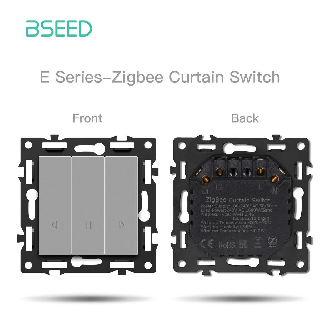 BSEED Zigbee Умные выключатели света Настенные Кнопочные Диммеры EU/FR Розетки USB Type-c DIY Модули Только Пластиковые Рамки