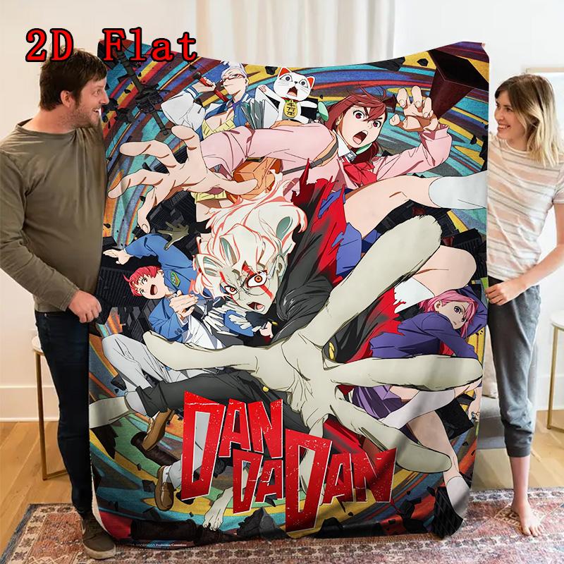 Dandadan 2D Flat Pattern Flannel Blanket High quality All Seasons Warmth and Comfort Perfect for Christmas Gifts.PMT0914281