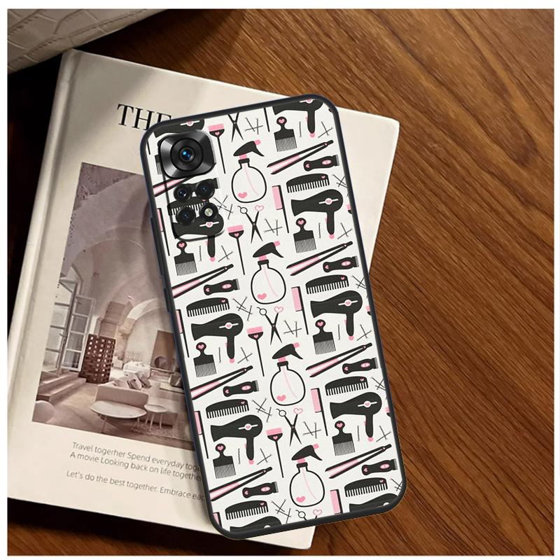 Hair Stylist Hairdresser Case For Xiaomi Redmi Note 13 11 10 9 8 12 Pro Plus 12S 11S 10S 9S 10A 9C 10C 12C 13C Funda