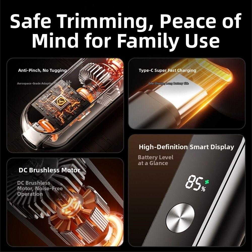 Efficient Electric Nose Hair Trimmer LED Digital Display Nose Hair Remover for Nose Eyebrows Ear