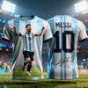 Летняя Мода Месси 3D Печать Футболка Спортивная Футболка, Впитывающая Пот, Дышащая, Удобная Футболка с Коротким Рукавом