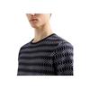 Emporio Armani Свитер мужской с коротким рукавом, круглым вырезом, жаккардовый узор, коллекция Весна-Лето 2024, разноцветный, EM000510-AF122221-FB078