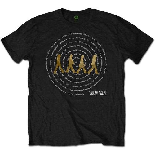 The Beatles Unisex Adult Abbey Road Songs Swirl Foil T-Shirt