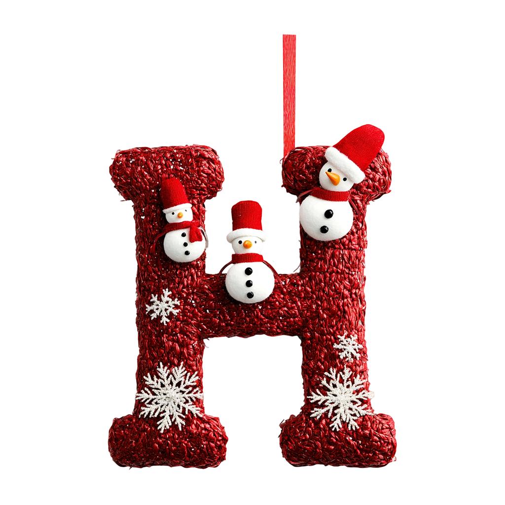 2D 26 Letter Christmas Ornaments Acrylic Flat Christmas Tree Home Decorations Ornaments