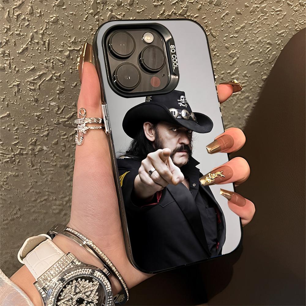 L-Lemmy Heavy Metal Singer Phone Case For iPhone 16,15,14,13,12,11,Pro,Max,Plus,Mini,XS,SE Anti Fall Black Matte Hard Bumper