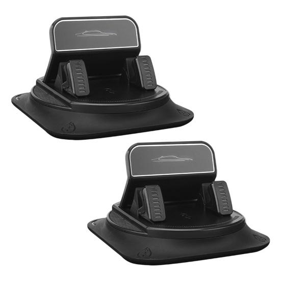 Dashboard Car Phone Mount 360 Degrees Rotatable Phone Holder with Non-Slip Pad One-Hand Operation Parking ID Plate Holder for IPhone for Android