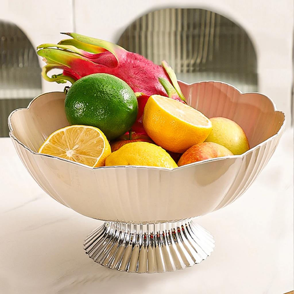 Кухонные фруктовницы большой емкости Пластиковая тарелка для сухофруктов Закуски Конфеты Сервировочный поднос с дренажем Посуда