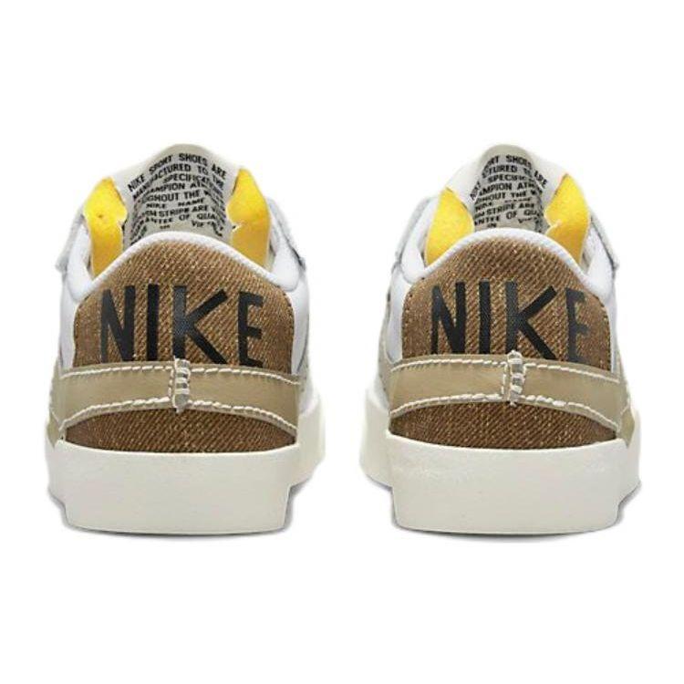 Nike Кроссовки Blazer Low '77 Jumbo Белый Хаки Парус Черный Лесной Орех Безопасный Оранжевый Мужская Обувь DZ2772-121
