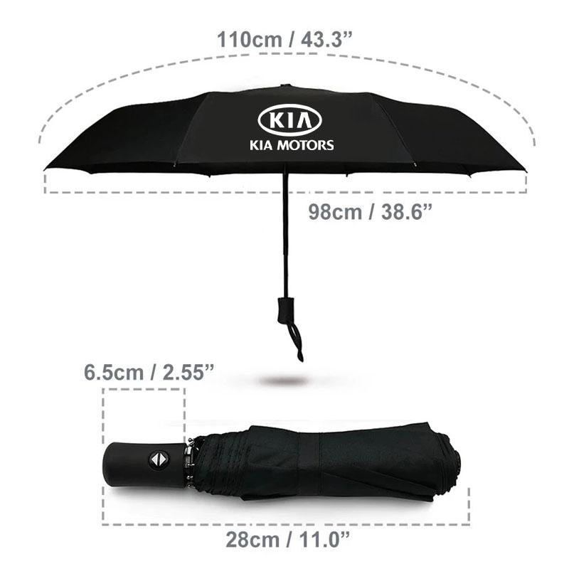 2026 Hot Car Sticker Car Fully Automatic Compact Folding Custom Umbrella For Kia Sportage Cerato Optima K2 K3 K4 K5 Rio Picanto