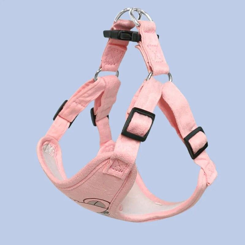 Милый поводок для собак, набор для маленьких и средних собак, нагрудный ремень, поводок для щенков и кошек, жилет для чихуахуа, прогулочный поводок, товары для домашних животных
