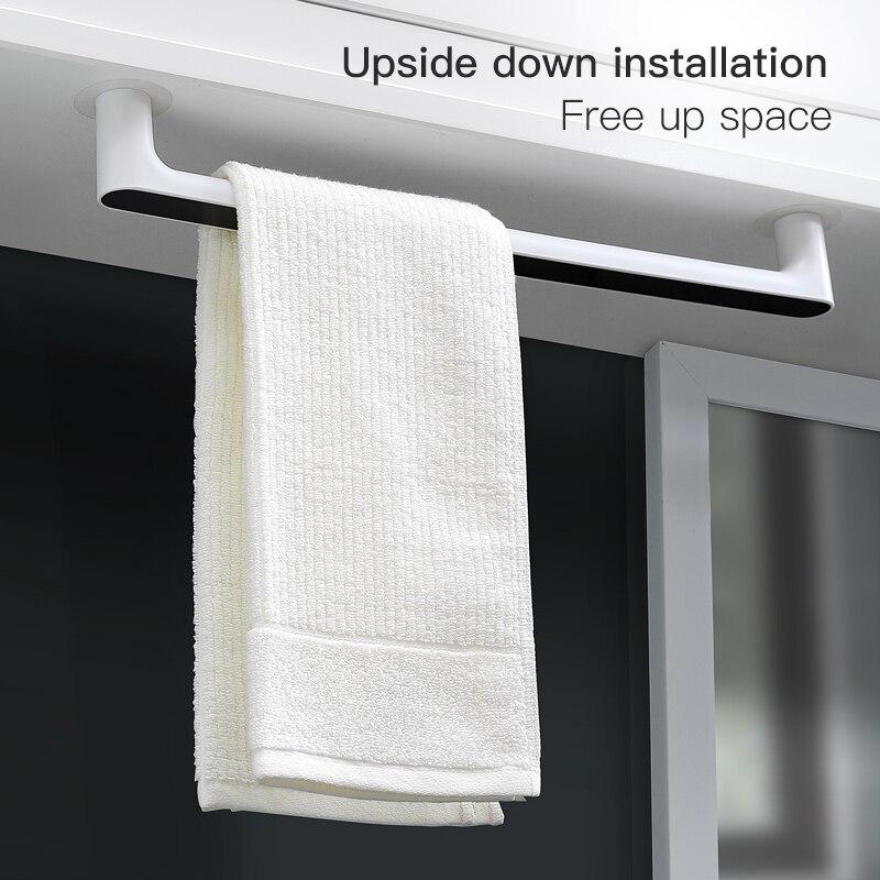Self-adhesive Towel Holder Rack Wall Mounted Towel Hanger Bathroom Roll Holder Hanging Hook