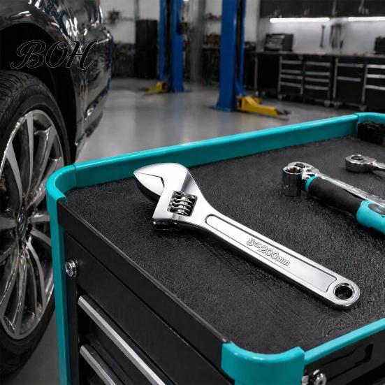 Daily Household Maintenance Wrench Adjustable Wrench, Wide Jaw Opening 8/10 Inch High Hardness Pipe for Precision Plumbing Automotive Repair