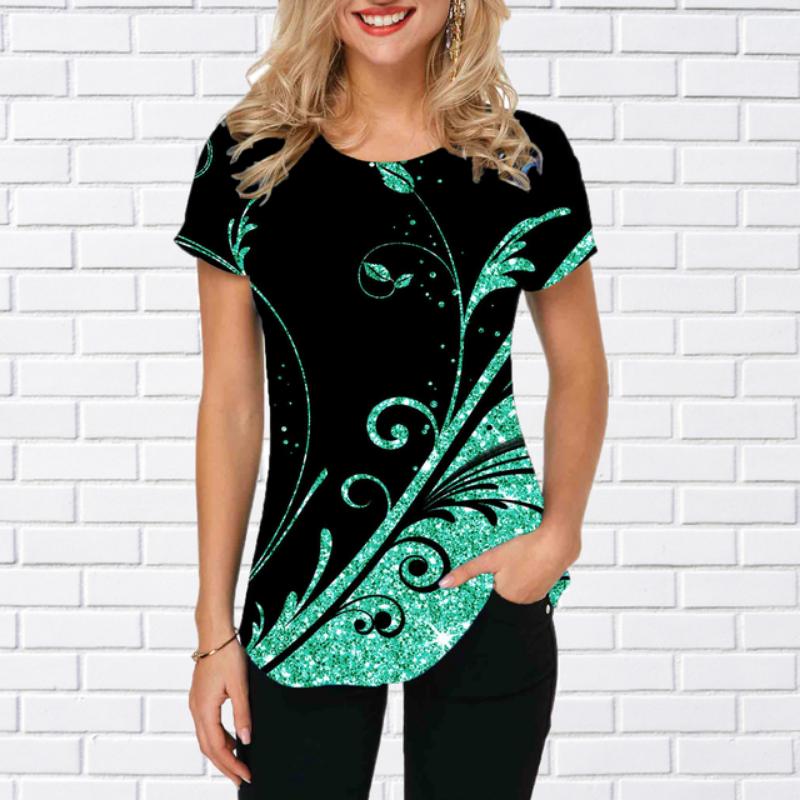 Лето 2022, женские футболки, модные топы с короткими рукавами с 3D принтом, женская винтажная одежда, футболки большого размера с круглым вырезом, футболки в стиле Харадзюку