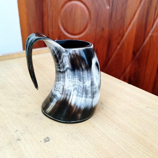 Набор из 6 рогов для питья викингов, аутентичные пивные рога, кружки для пива ручной работы, кружки для эля, серые