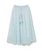 PENFIELD Кружевная расклешенная длинная юбка Небесно-голубая_Fs1Ws17F