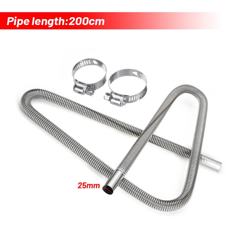 25mm Air Diesel Parking Heater Stainless Steel Exhaust Pipe Tube Gas Vent Hose Heater Parts For Car Truck