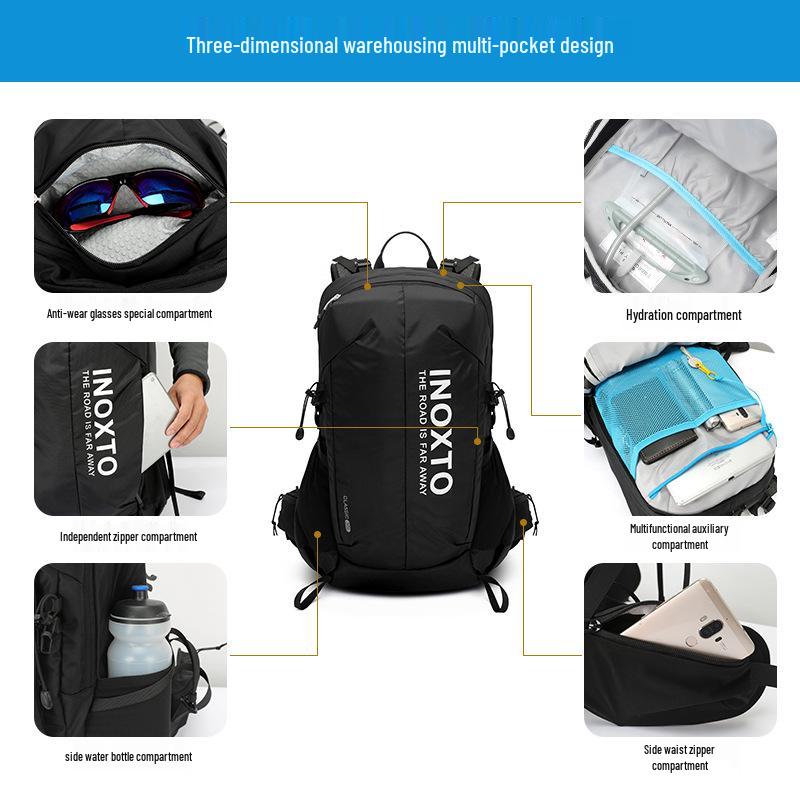 INOXTO Eagle 30L Outdoor Backpack – Large Capacity Hiking, Mountaineering & Camping Bag with Hydration Features