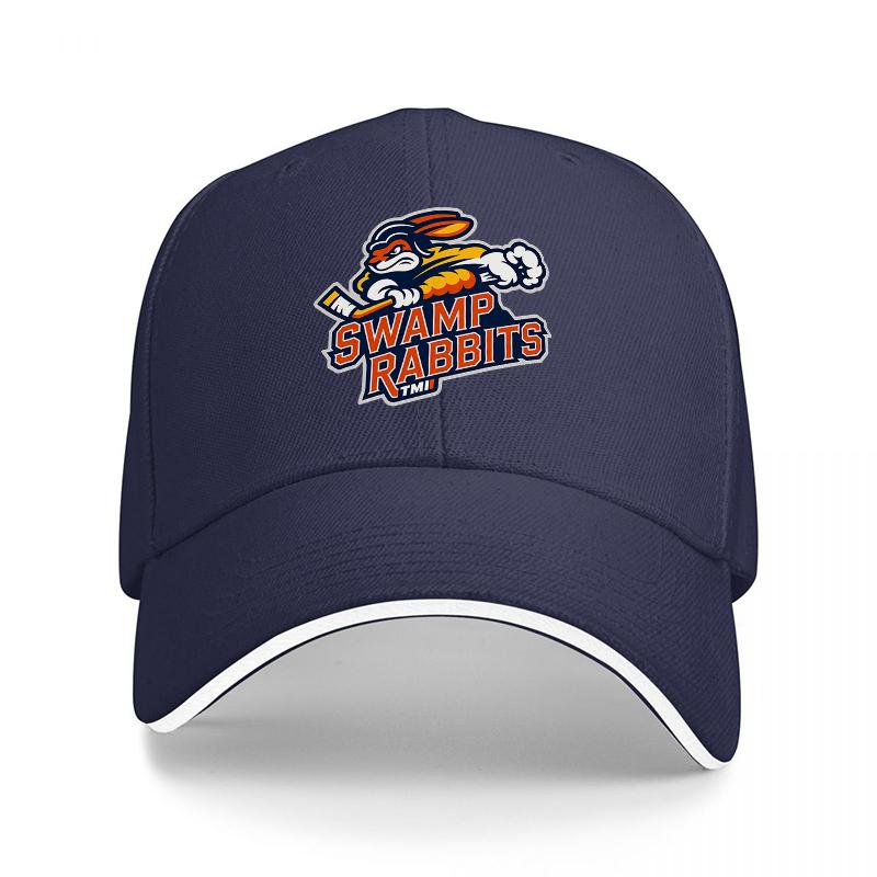 SWAMP RABBITS BASEBALL CAP BLACK ADJUSTABLE FIT TEAM LOGO EMBROIDERED HAT FOR Unisex AND Women SPORTS FAN ACCESSORY