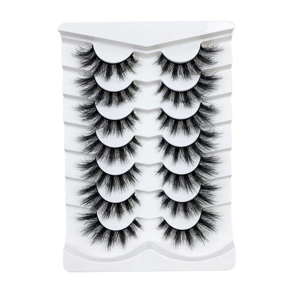 3D false eyelashes 7 pairs of thick natural three-dimensional curled fluffy simulated pair of eyelashes