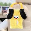 Animal Shape Hanging Armrest Box Creative Seat Back Tissue Hanging Bag Puppy Car Tissue Box  Girls