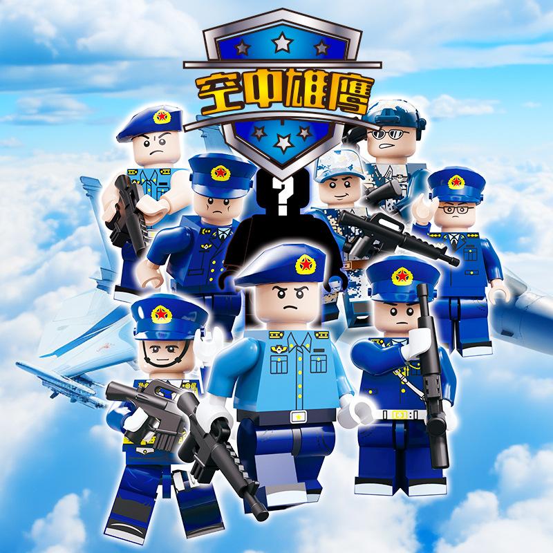 Море, Суша и Воздух Куклы из строительных блоков Китайские современные военные куклы Сборные Развивающие игрушки для мальчиков